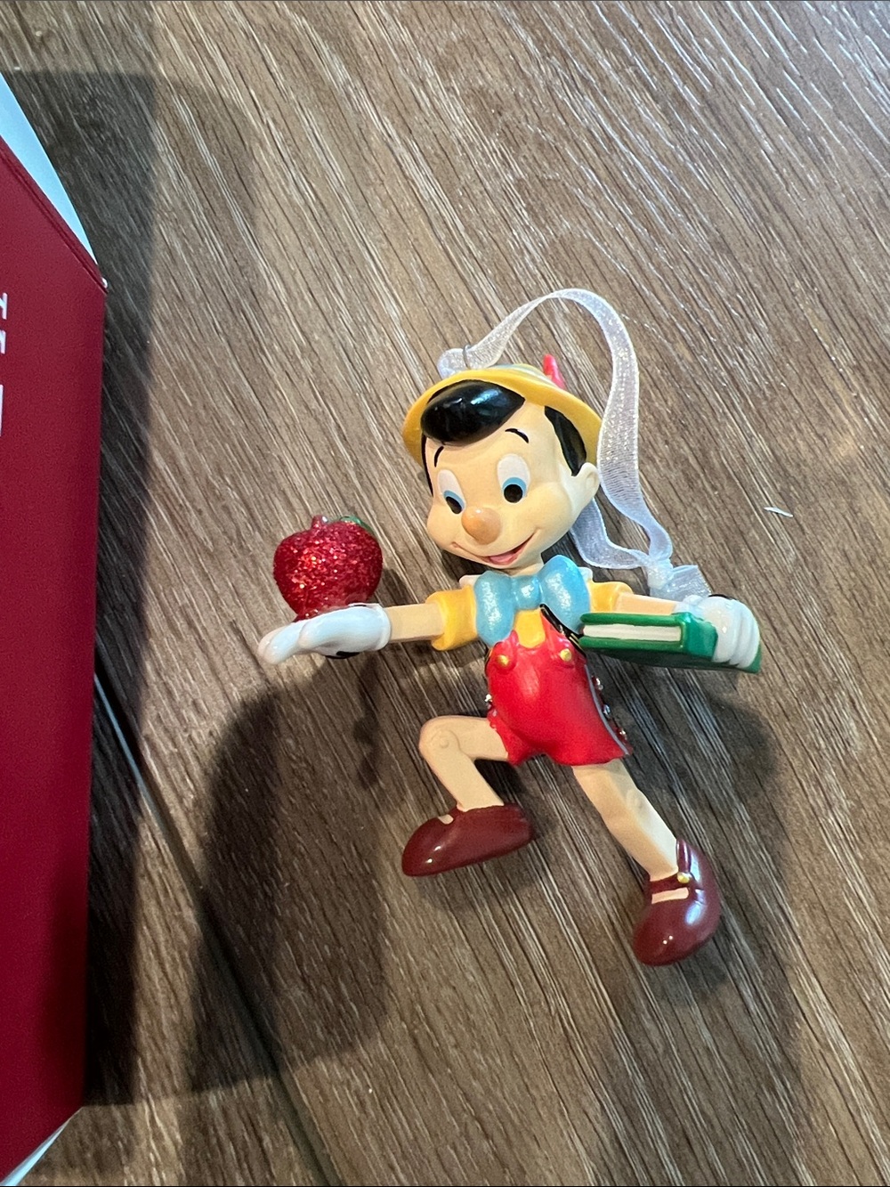 Hallmark Pinocchio 'Off to School' Ornament - Red, Blue, Yellow - Picture 2 of 6